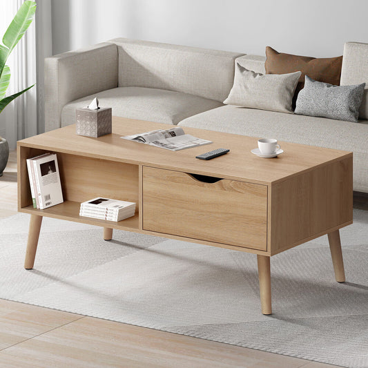 ALFORDSON Coffee Table Storage Tables 2 Drawers Shelf Modern Desk Wood