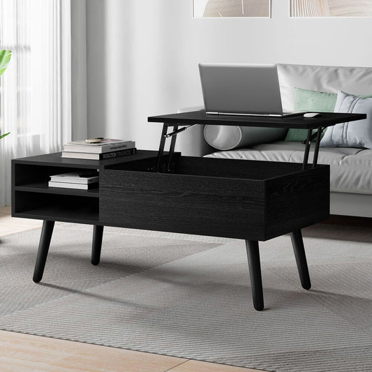 2-in-1 ALFORDSON Coffee Table Lift Up Hidden Storage Black