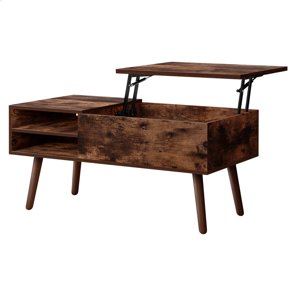 2-in-1 ALFORDSON Coffee Table Lift Up Hidden Storage Dark Oak