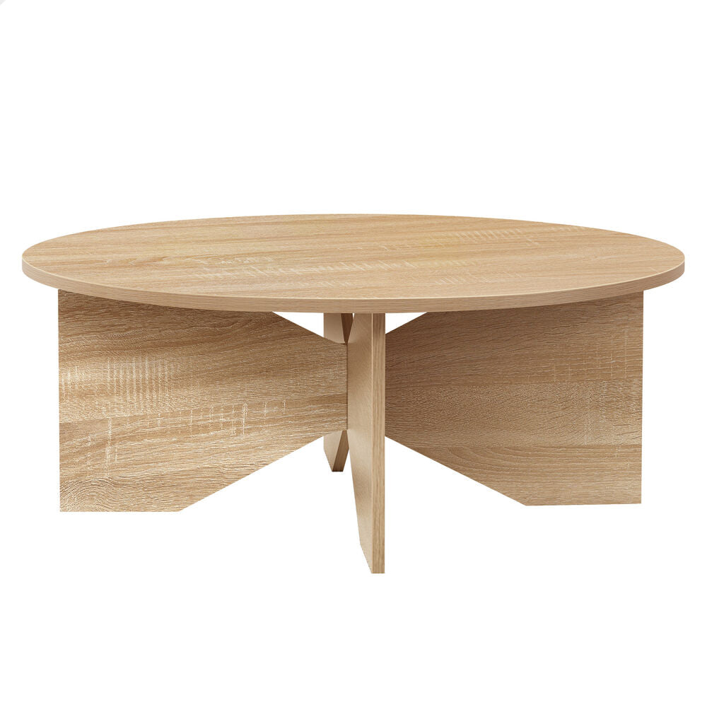 ALFORDSON Coffee Table Modern Round Table X-shape Wooden Legs Living Room Wood