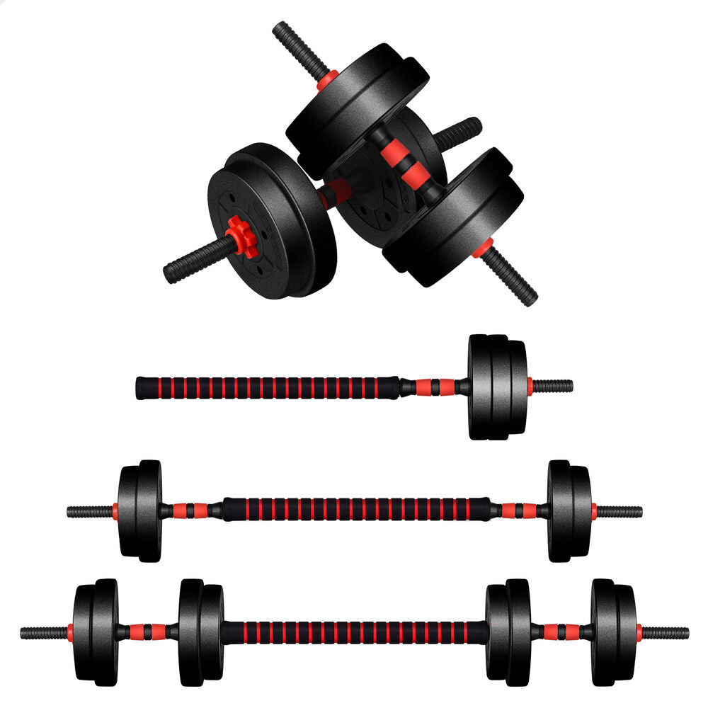 20kg BLACK LORD Dumbbell Set 4in1 Adjustable Barbell