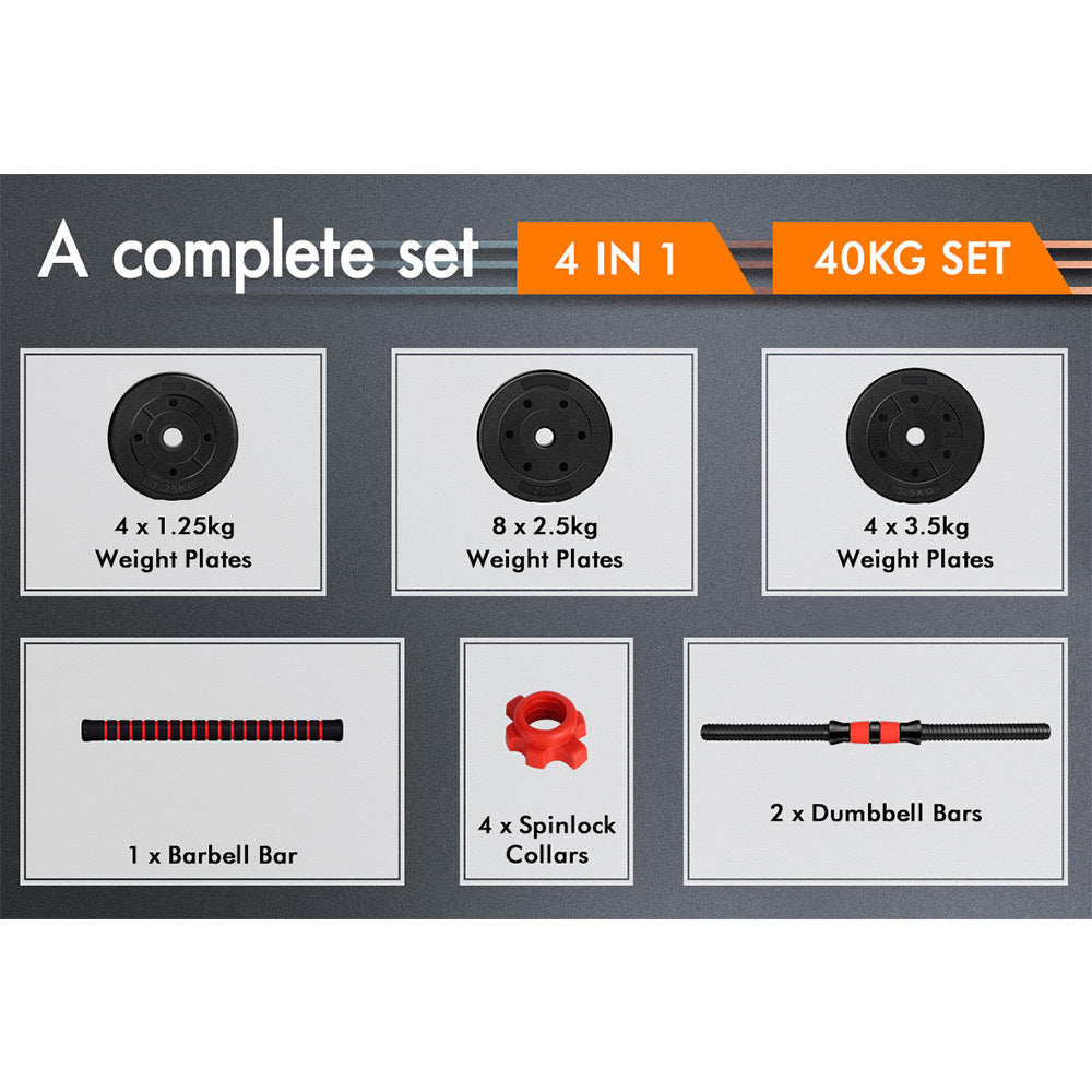 BLACK LORD 40kg Dumbbell Set 4in1 Adjustable