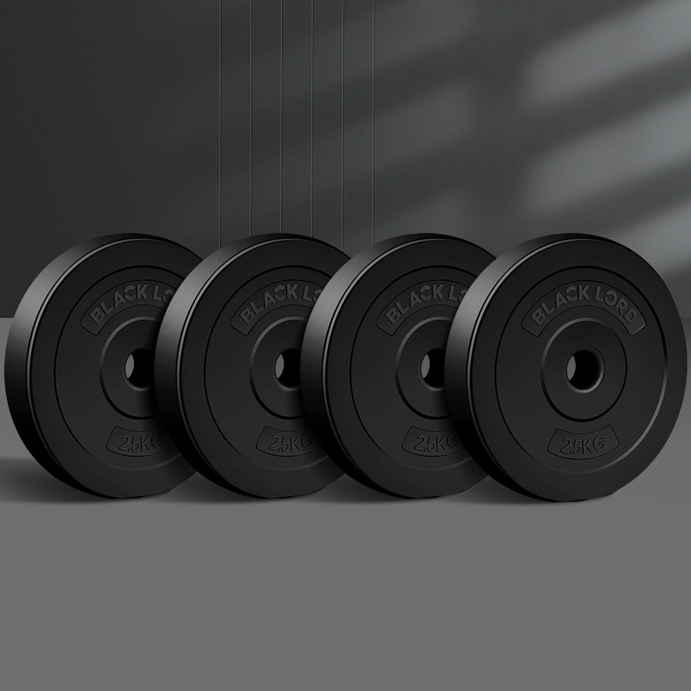 BLACK LORD 10kg Weight Plate Set Barbell Dumbbell Weight Lift Bench Squat Rack