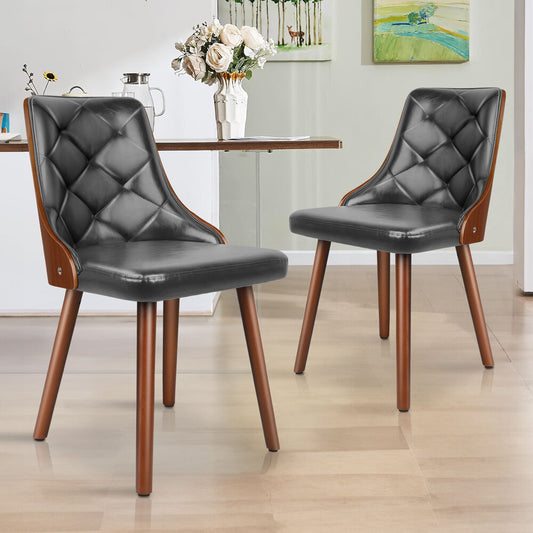 2x ALFORDSON Dining Chairs Leather Grey