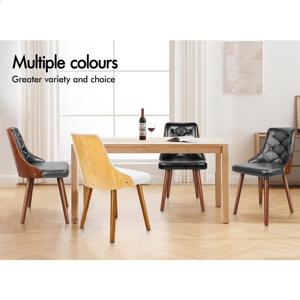 2x ALFORDSON Dining Chairs Leather Grey