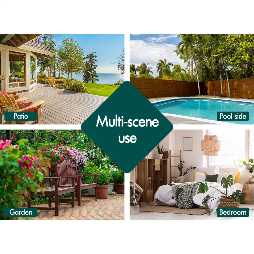 ALFORDSON Outdoor Egg Swing Chair Wicker Rattan Pod Foldable Seat Light Grey