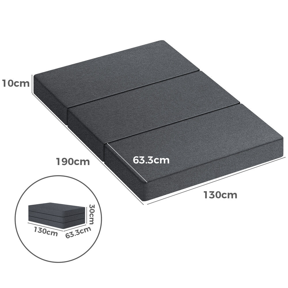 1 STARRY EUCALYPT Folding Mattress Fabric Foldable Sofa Lounge Foam Chair Portable Double