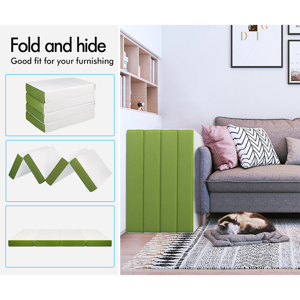 STARRY EUCALYPT Folding Foam Mattress Foldable Sofa Bed Portable Camping Mat Cushion