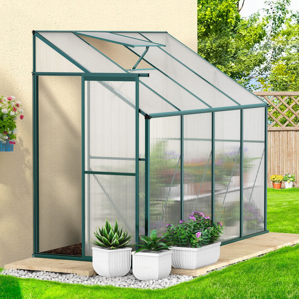 1.27x2.52x2.13M ALFORDSON Greenhouse Aluminium Polycarbonate Garden Storage Shed
