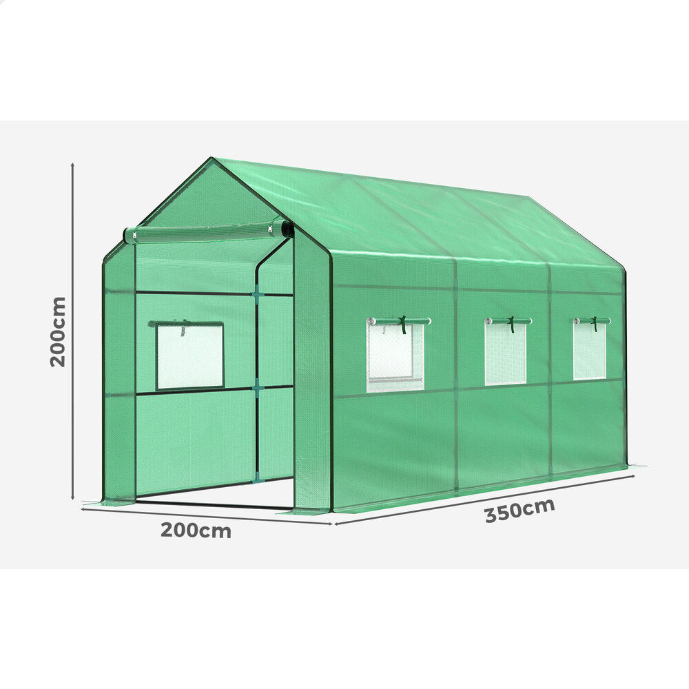 ALFORDSON Greenhouse Gabled Shed Green House 3.5x2x2M