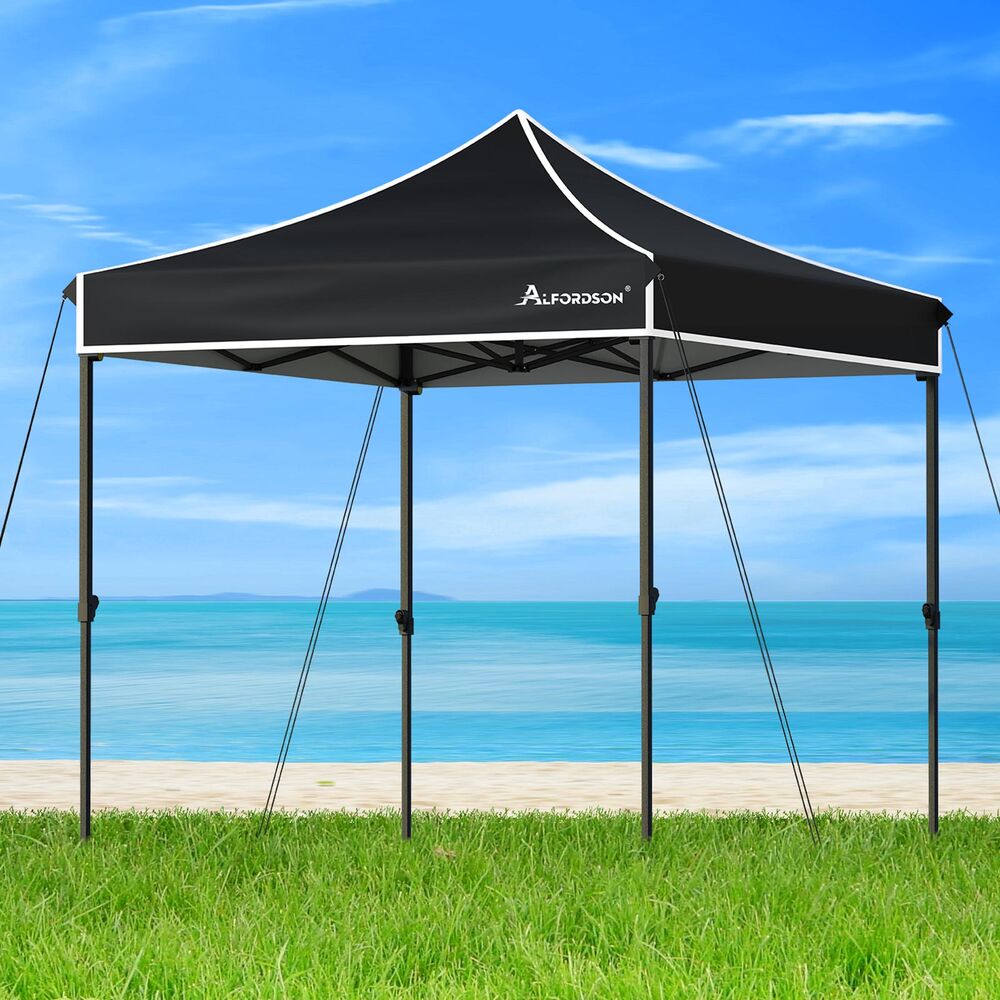 ALFORDSON Gazebo 3x3 Pop Up Tent Wedding Canopy Black