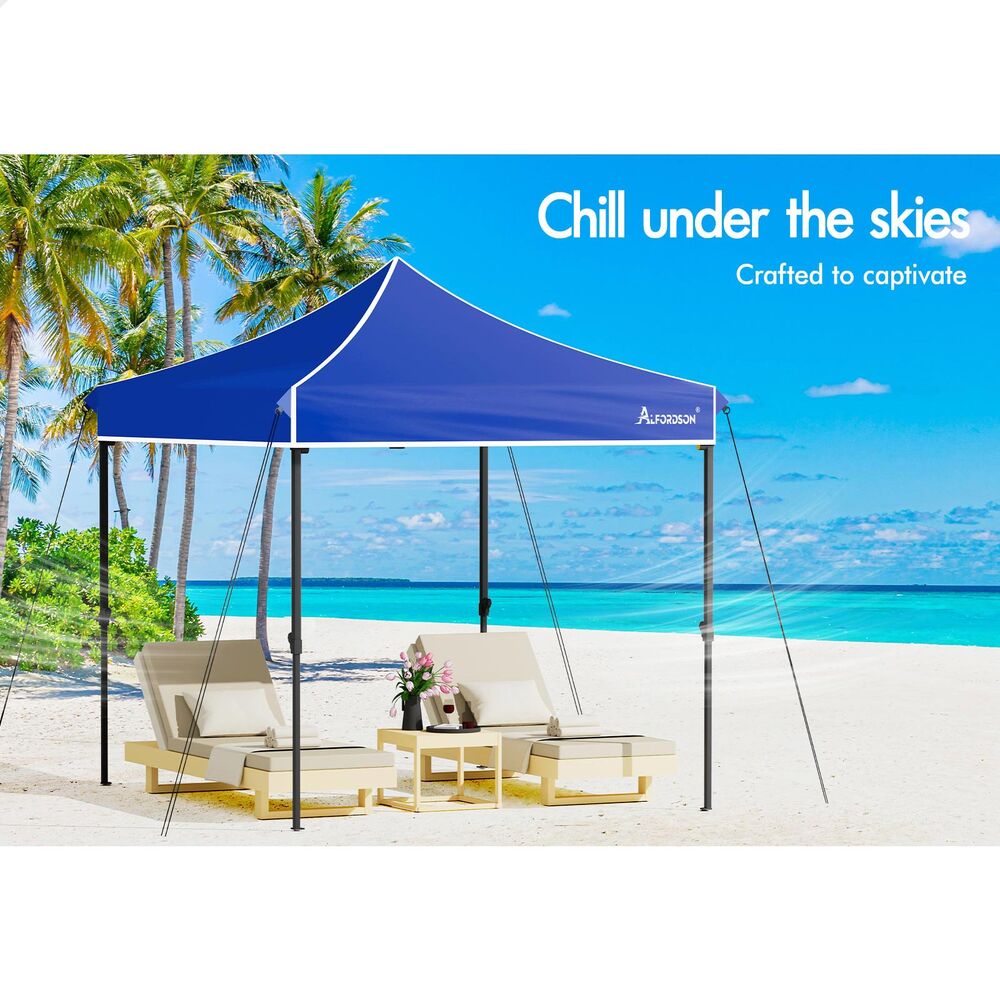 ALFORDSON Gazebo 3x3 Pop Up Tent Wedding Canopy Blue