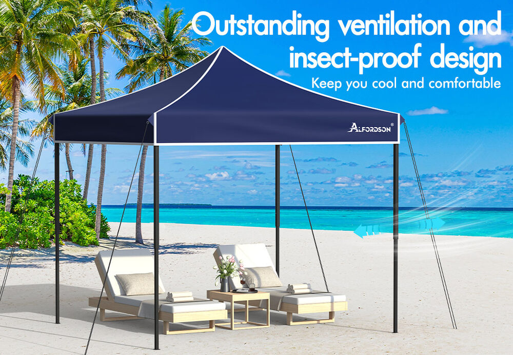 ALFORDSON Gazebo 3x3m Pop Up Marquee 600D Oxford Folding Outdoor Tent Navy