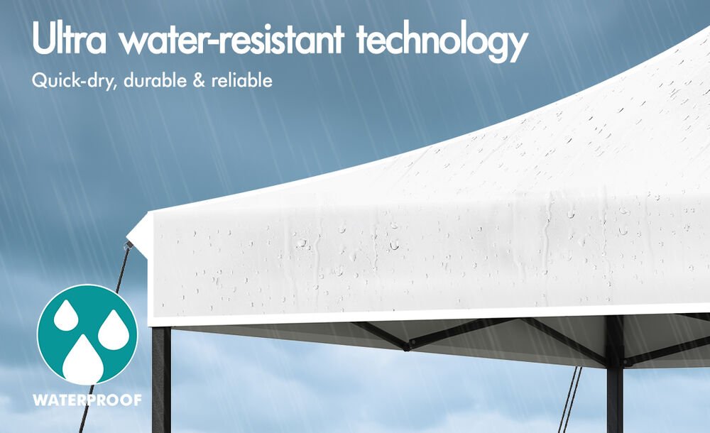 ALFORDSON Gazebo 3x3m Pop Up Marquee 600D Oxford Folding Outdoor Tent White