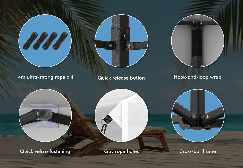 ALFORDSON Gazebo 3x3m Pop Up Marquee 600D Oxford Folding Outdoor Tent White