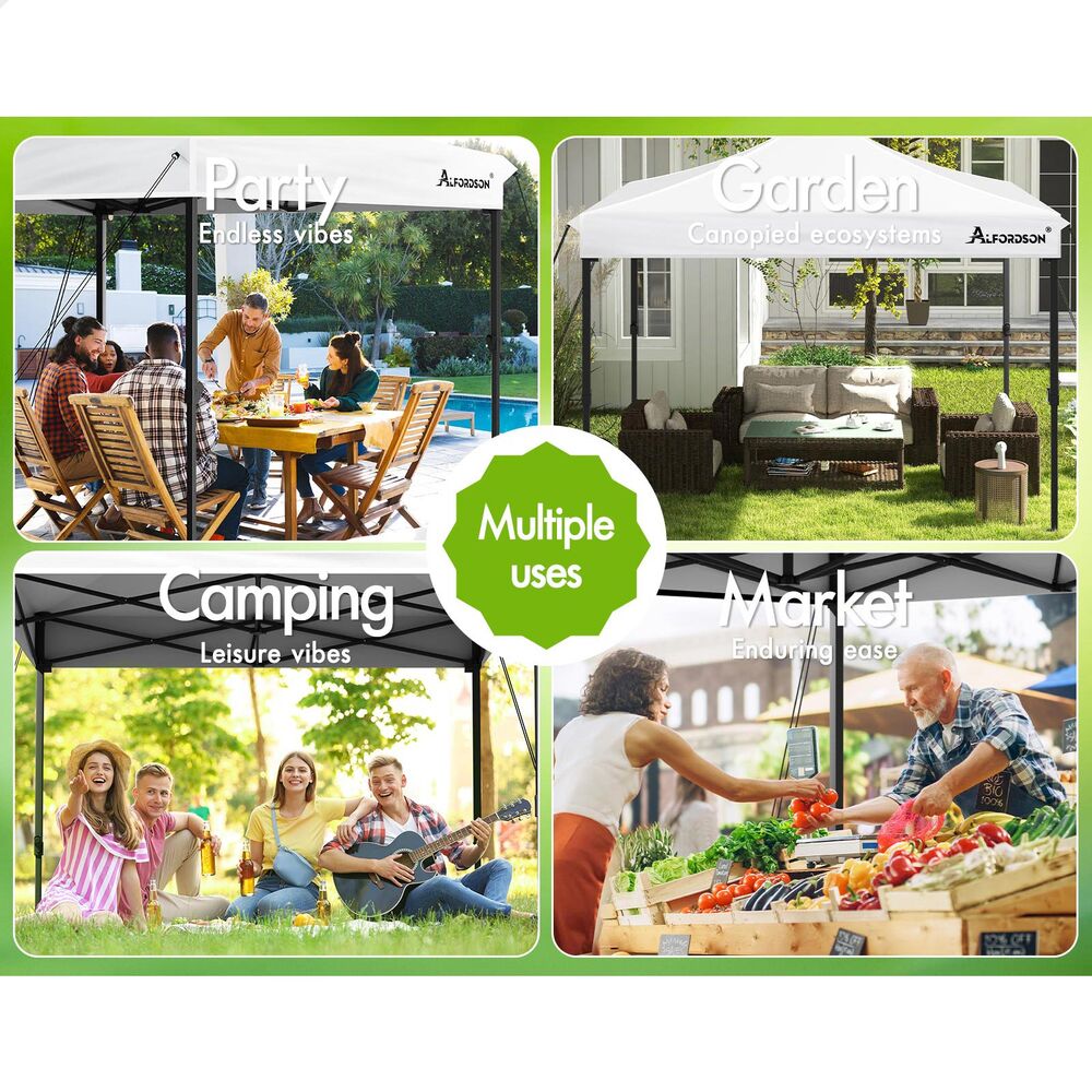 ALFORDSON Gazebo 3x3 Pop Up Tent Wedding Canopy White