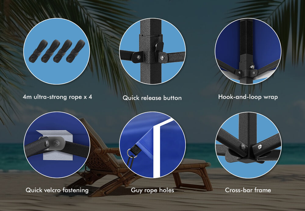 ALFORDSON Gazebo 4.5x3m Pop Up Marquee 600D Oxford Folding Outdoor Tent Blue