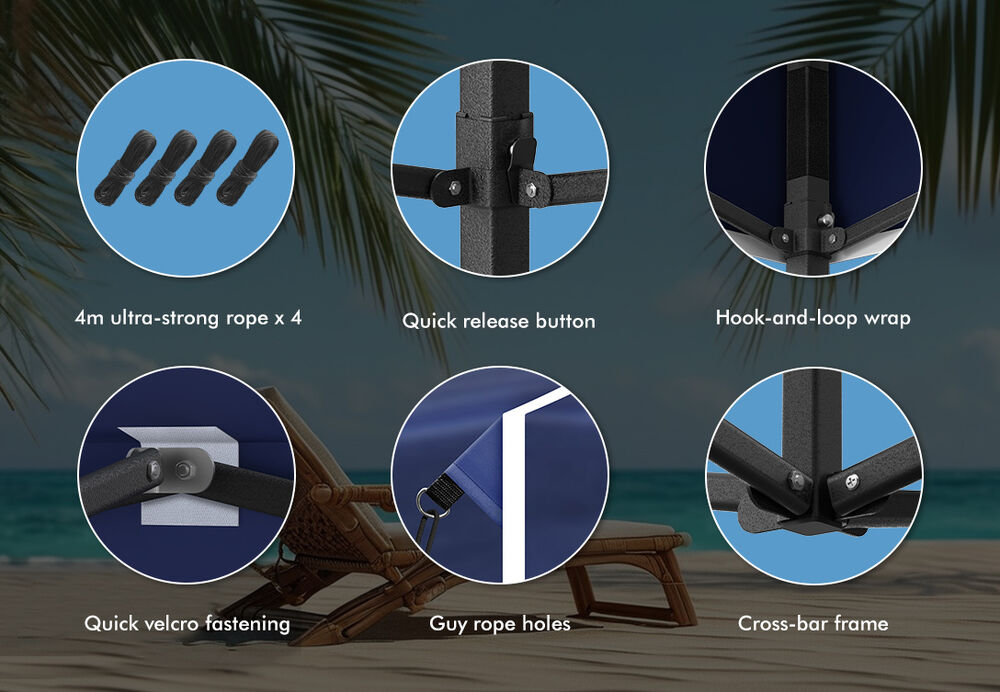 ALFORDSON Gazebo 4.5x3m Pop Up Marquee 600D Oxford Folding Outdoor Tent Navy