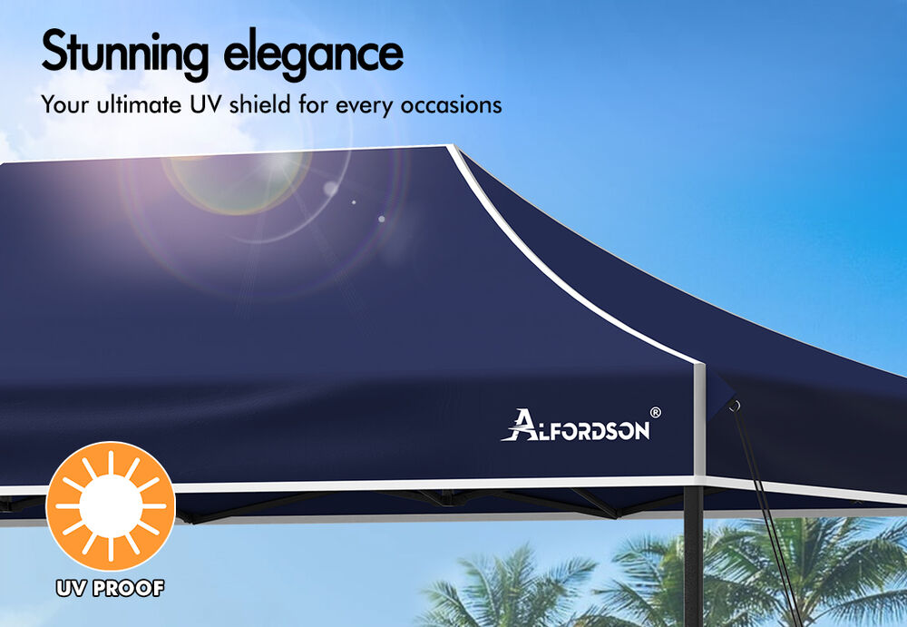 ALFORDSON Gazebo 4.5x3m Pop Up Marquee 600D Oxford Folding Outdoor Tent Navy
