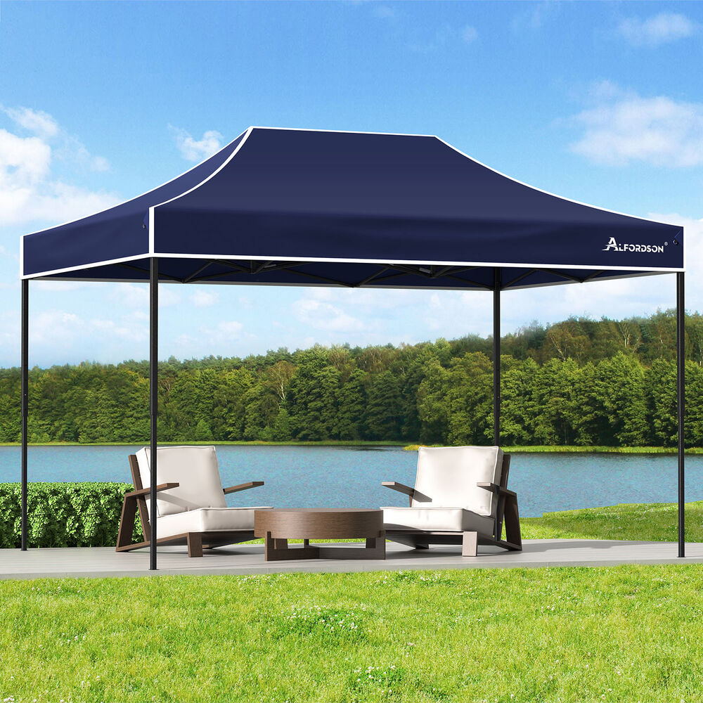 ALFORDSON Gazebo 4.5x3m Pop Up Marquee 600D Oxford Folding Outdoor Tent Navy