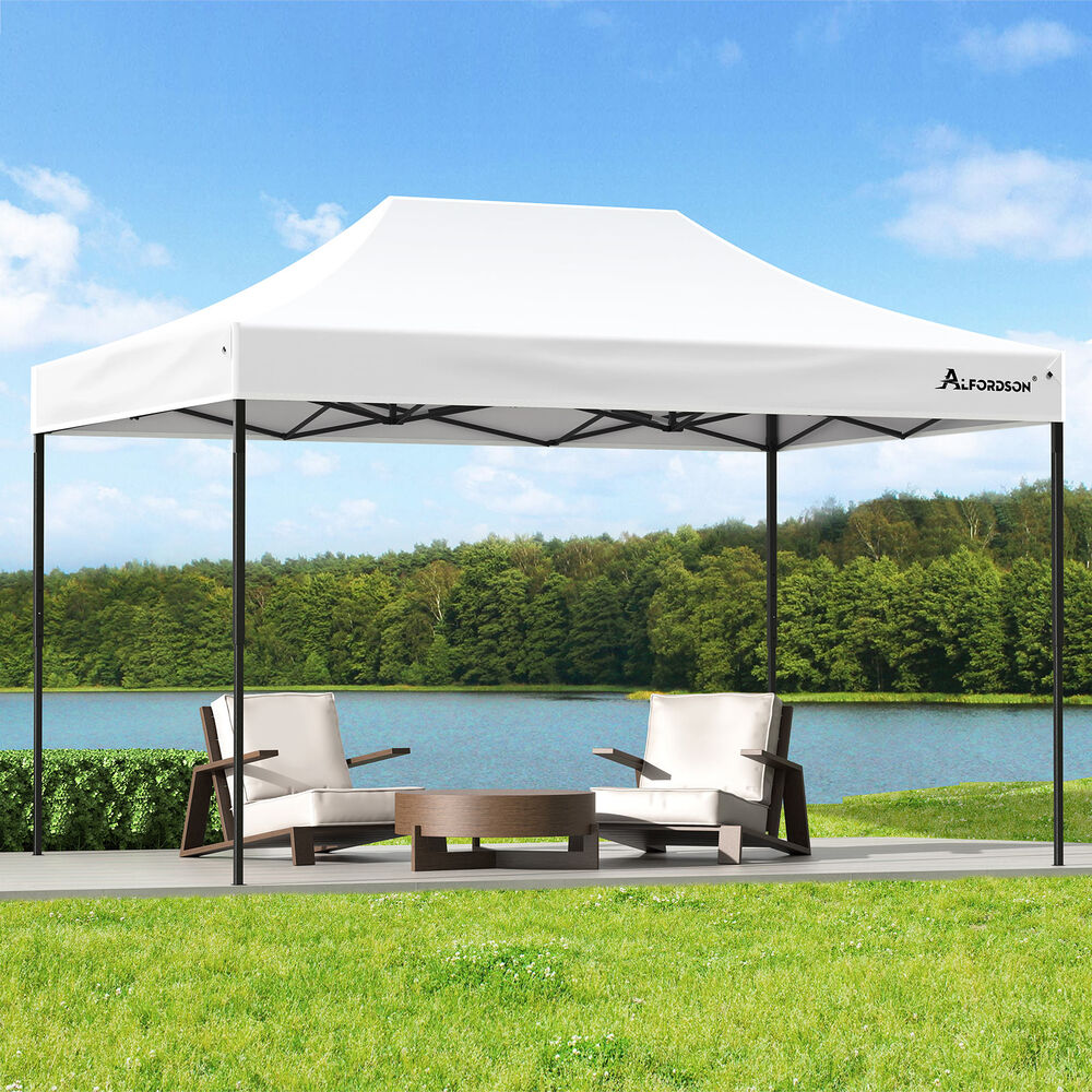 ALFORDSON Gazebo 4.5x3m Pop Up Marquee 600D Oxford Folding Outdoor Tent White