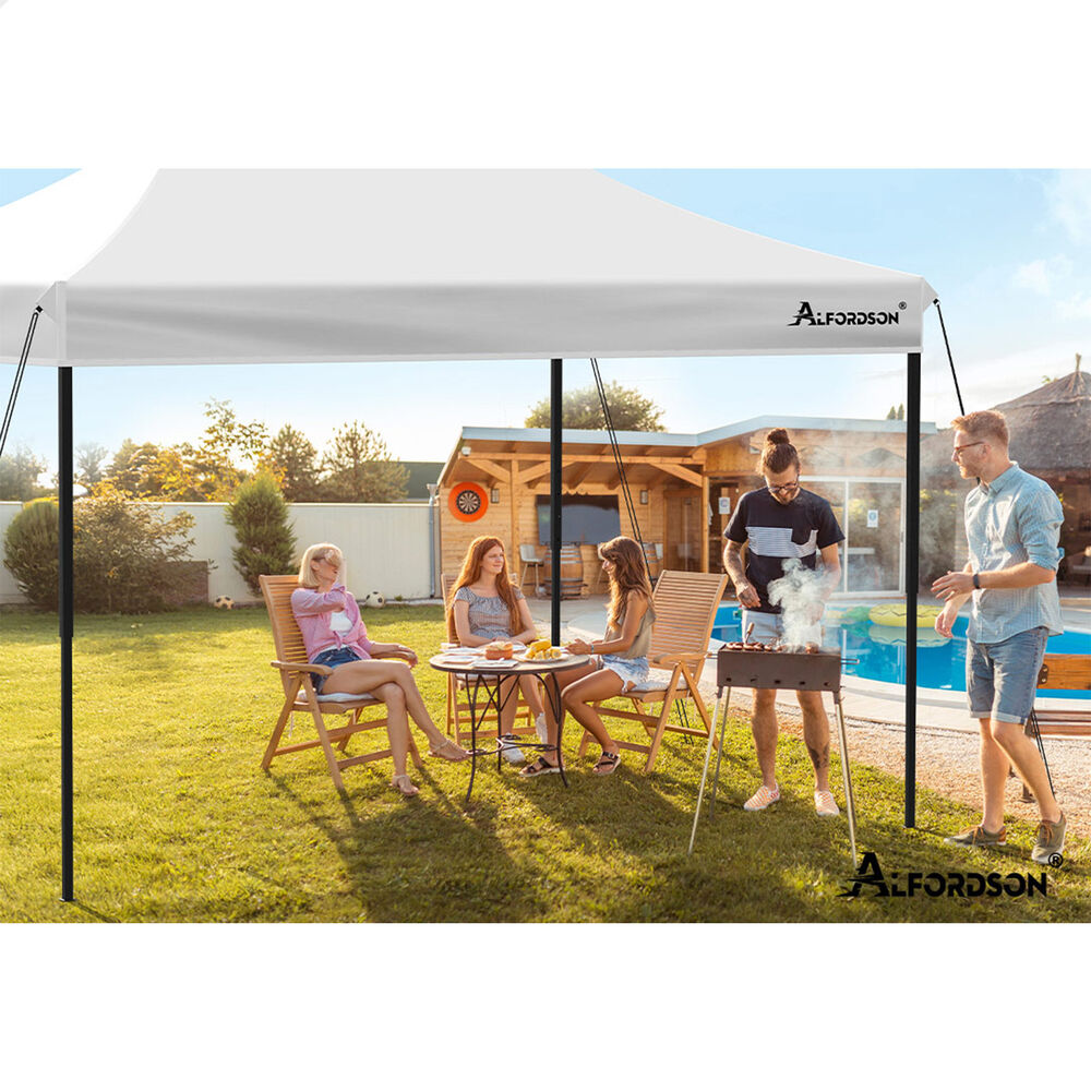ALFORDSON Gazebo 4.5x3m Pop Up Marquee 600D Oxford Folding Outdoor Tent White