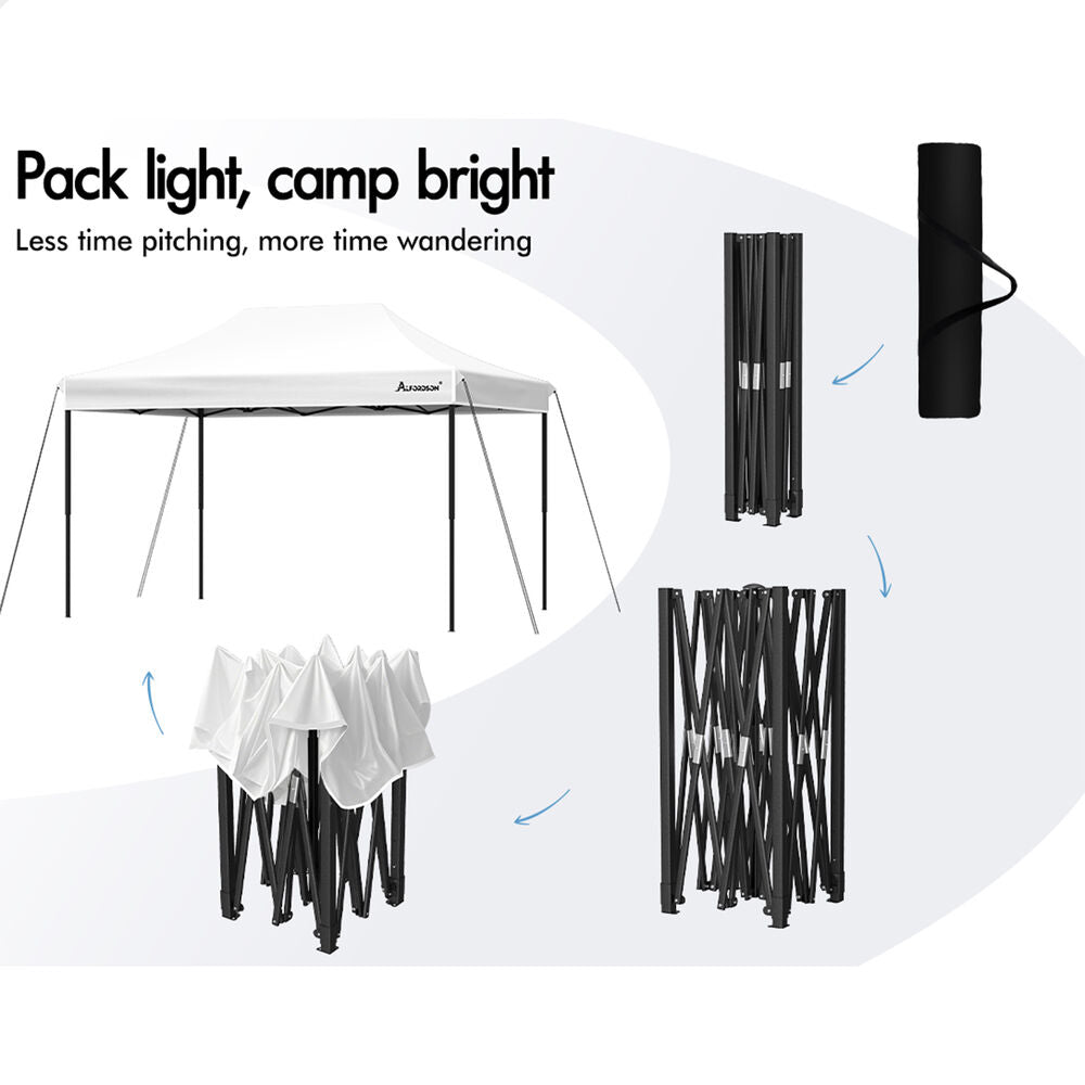 ALFORDSON Gazebo 4.5x3m Pop Up Marquee 600D Oxford Folding Outdoor Tent White