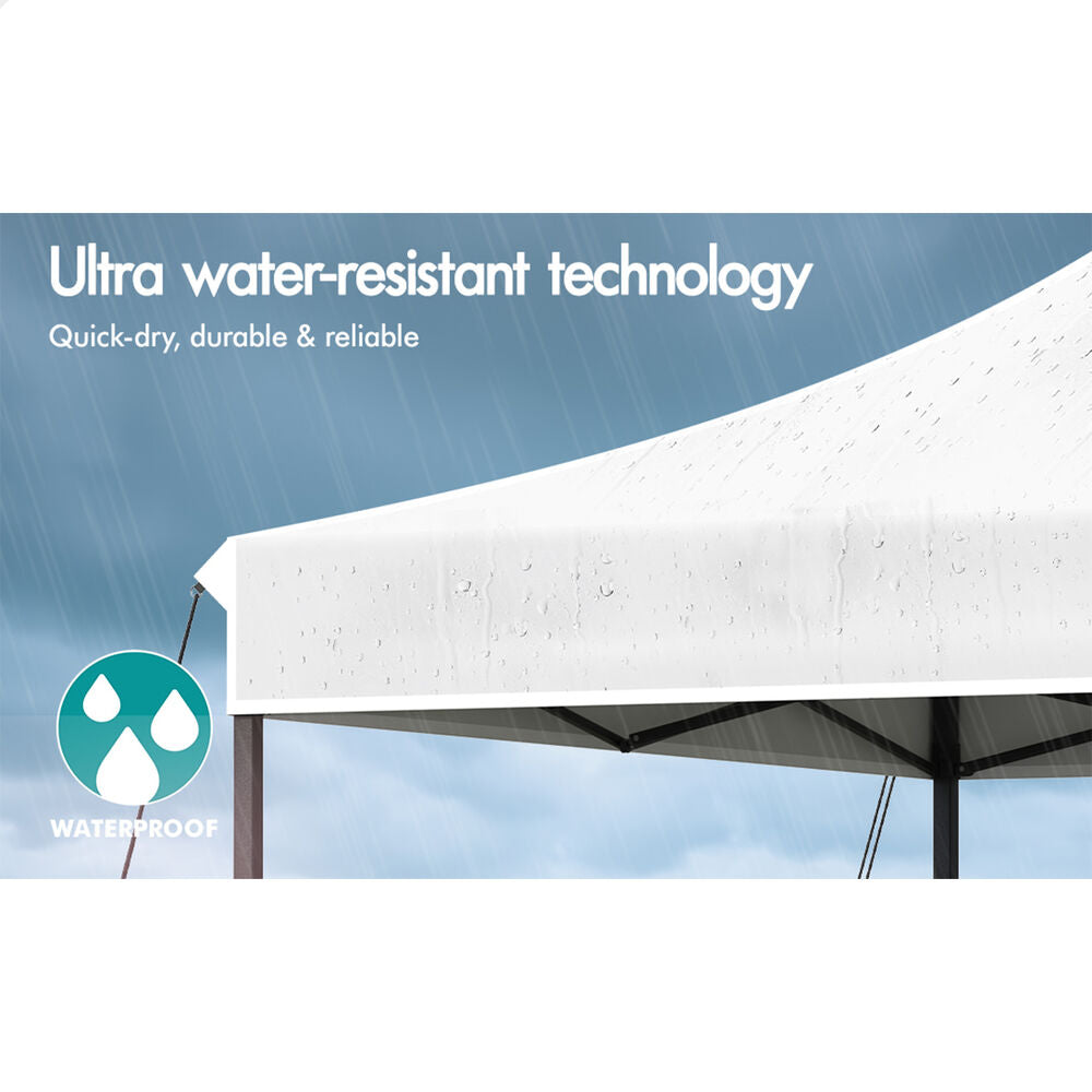 ALFORDSON Gazebo 4.5x3m Pop Up Marquee 600D Oxford Folding Outdoor Tent White