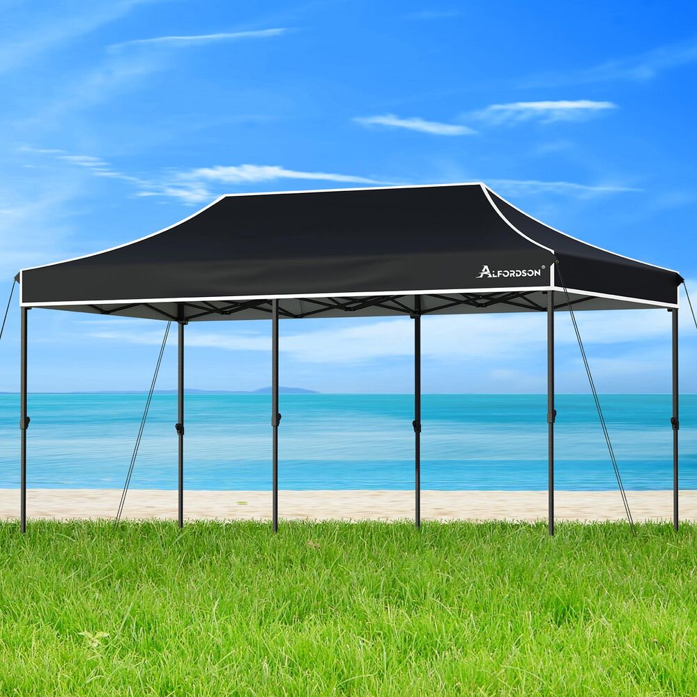 ALFORDSON Gazebo 3x6 Pop Up Tent Wedding Canopy Black