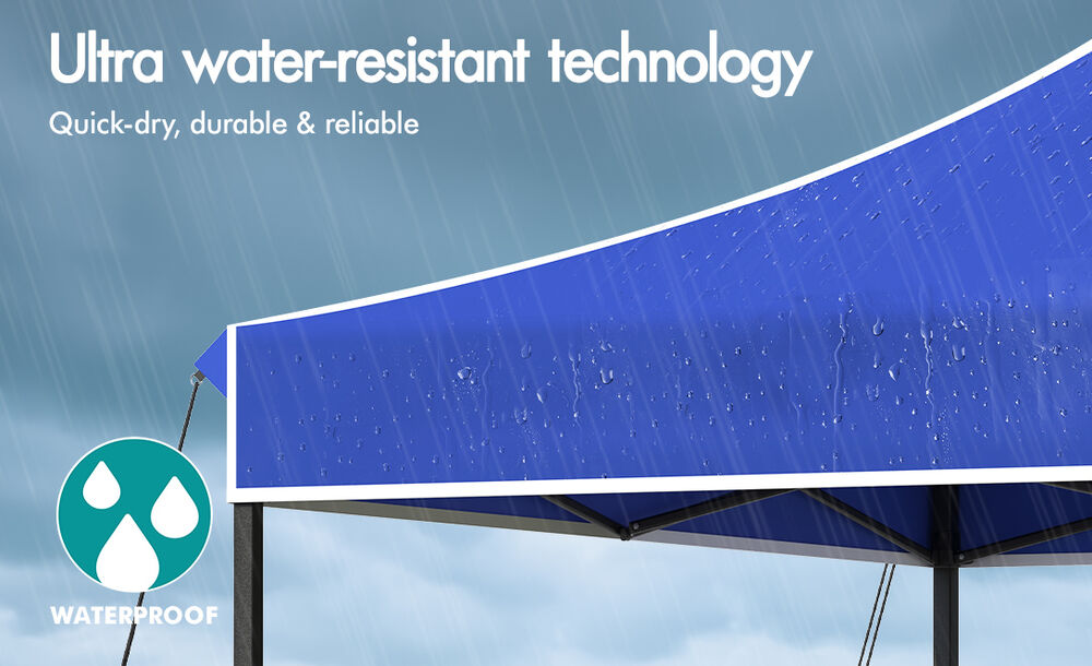 ALFORDSON Gazebo 6x3m Pop Up Marquee 600D Oxford Folding Outdoor Tent Blue