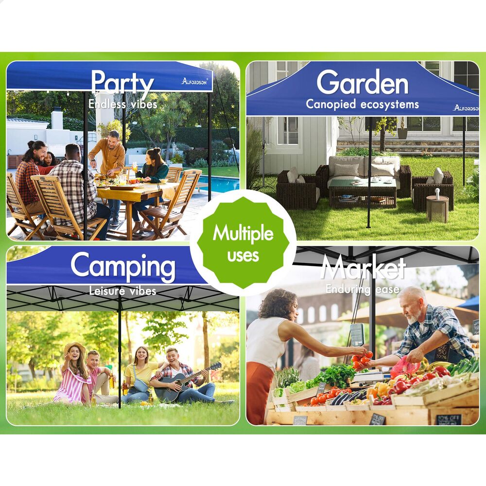 ALFORDSON Gazebo 3x6 Pop Up Marquee Outdoor Folding Tent Wedding Canopy Blue