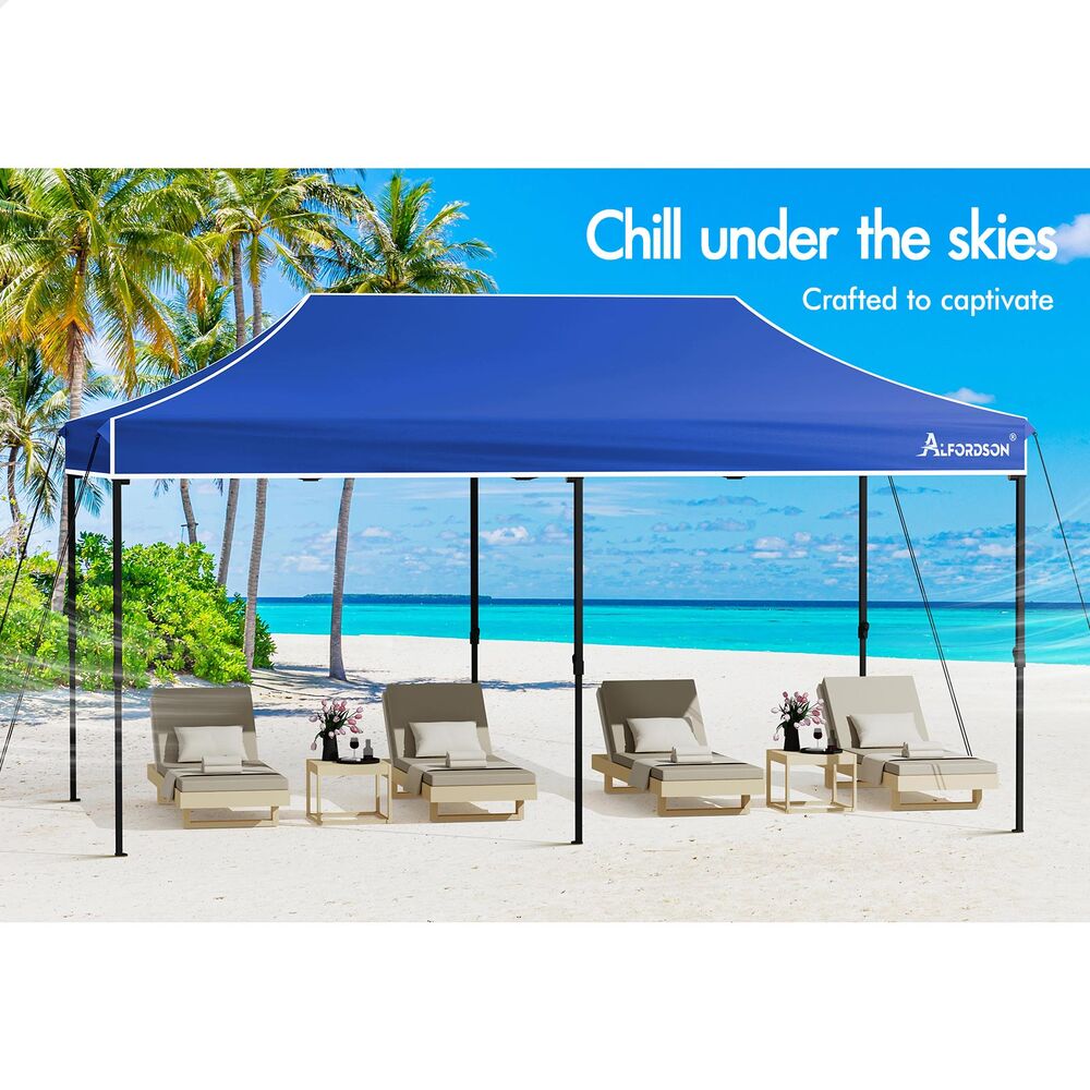 ALFORDSON Gazebo 3x6 Pop Up Marquee Outdoor Folding Tent Wedding Canopy Blue