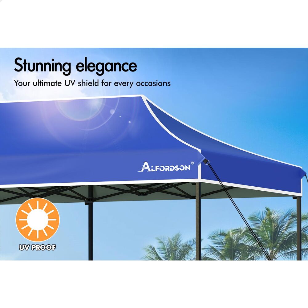 ALFORDSON Gazebo 3x6 Pop Up Marquee Outdoor Folding Tent Wedding Canopy Blue