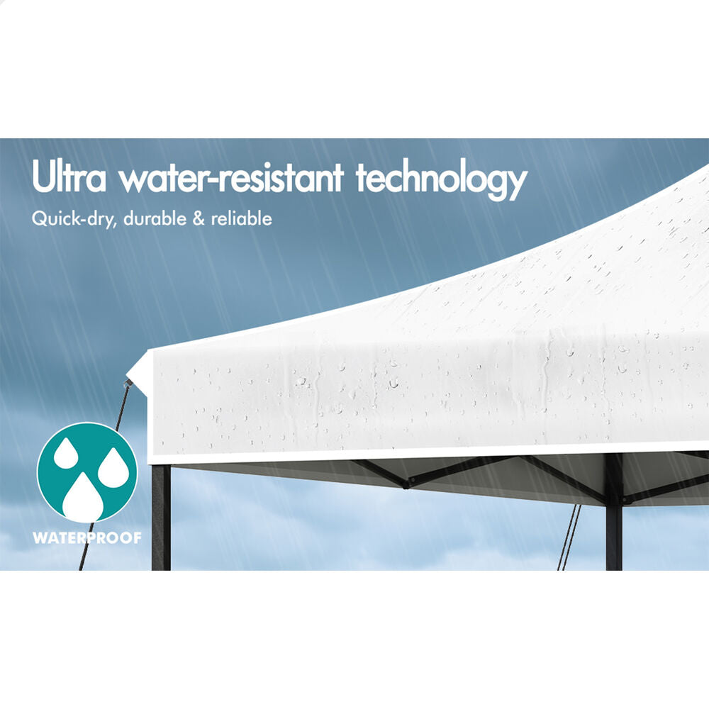 ALFORDSON Gazebo 6x3m Pop Up Marquee 600D Oxford Folding Outdoor Tent White