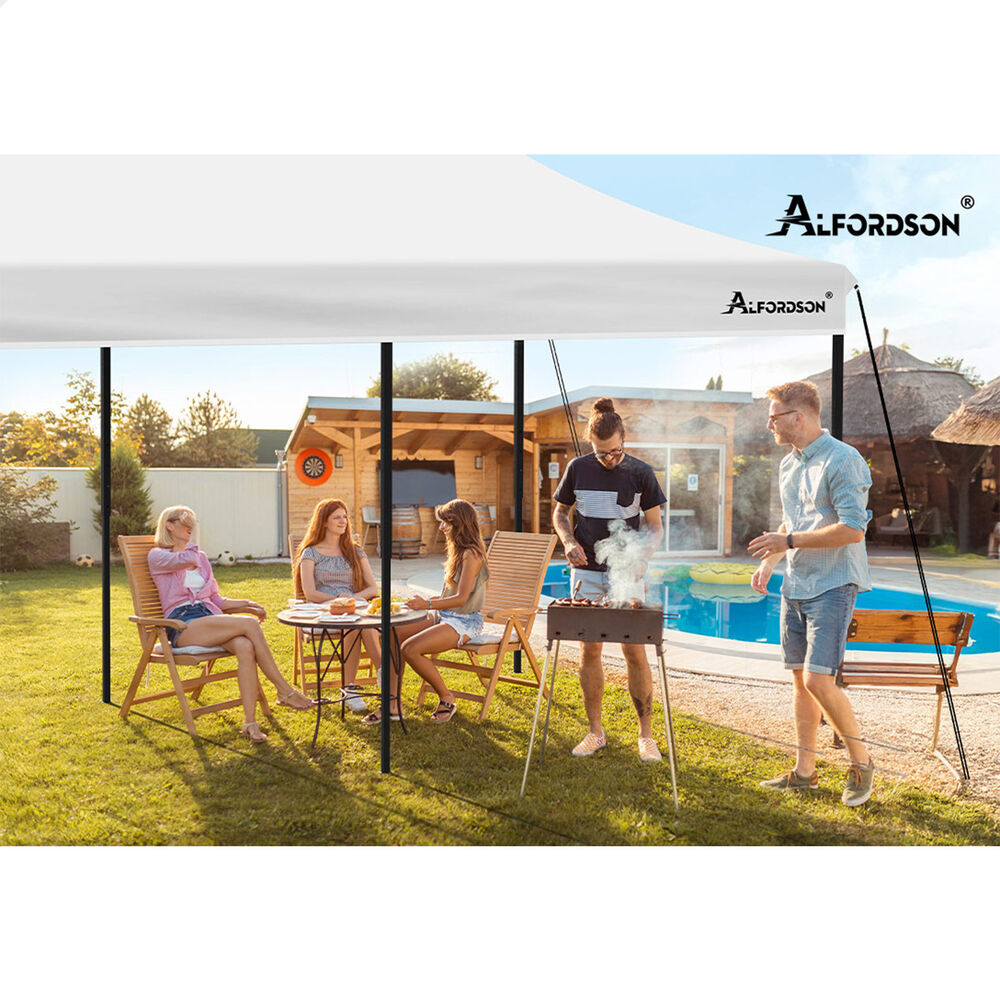 ALFORDSON Gazebo 6x3m Pop Up Marquee 600D Oxford Folding Outdoor Tent White