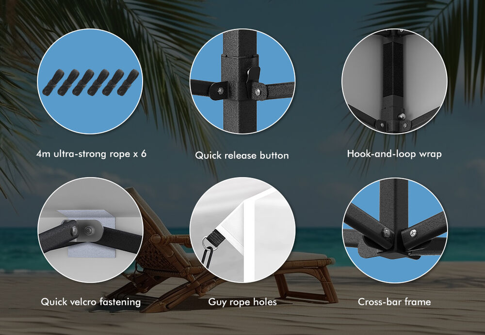 ALFORDSON Gazebo 6x3m Pop Up Marquee 600D Oxford Folding Outdoor Tent White