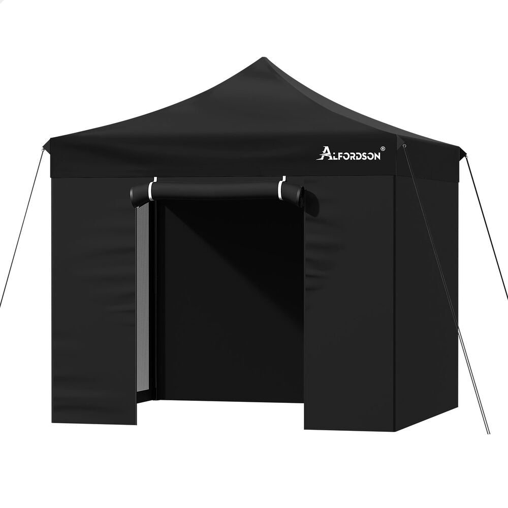 ALFORDSON Gazebo 3x3m Pop Up Marquee 600D Oxford Folding Camping Tent Black