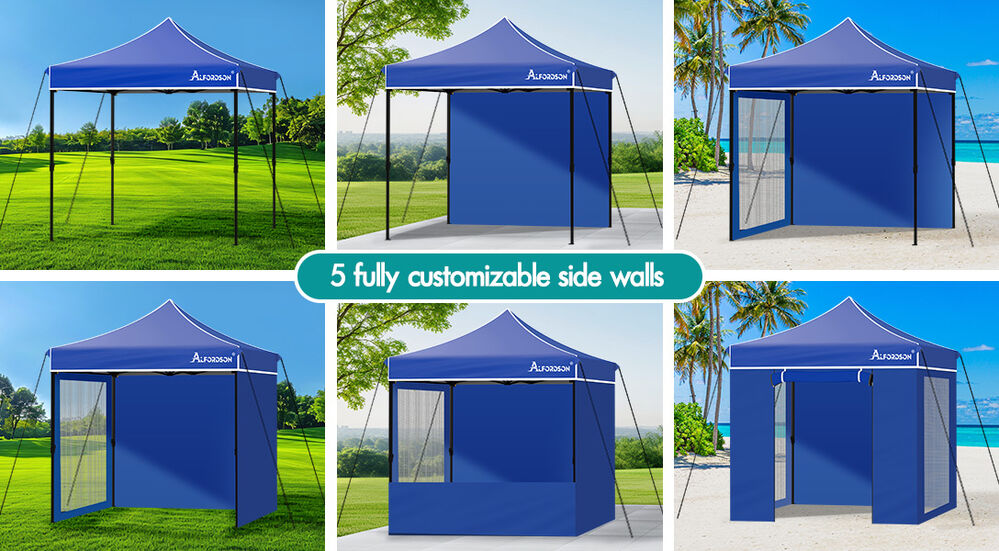 ALFORDSON Gazebo 3x3m Pop Up Marquee 600D Oxford Folding Camping Tent Blue