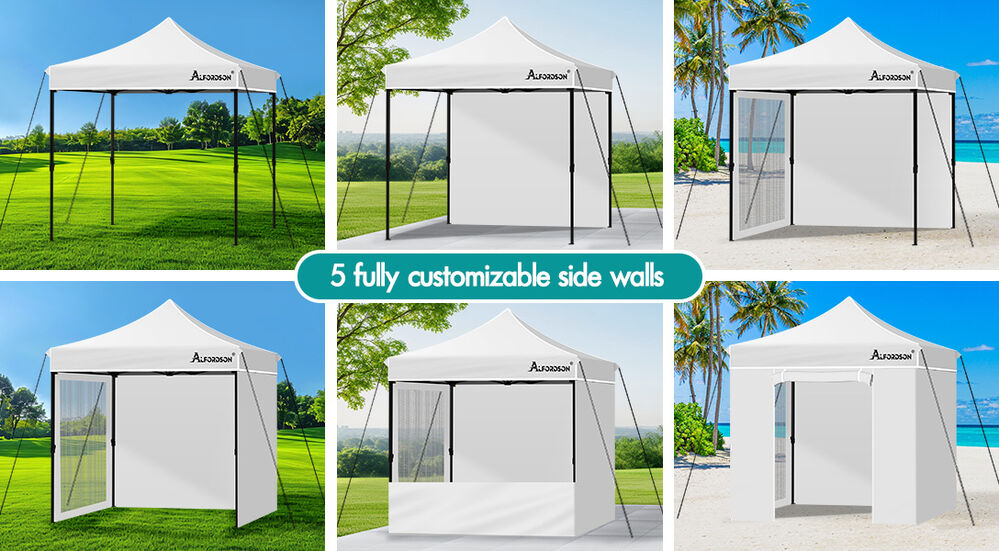 ALFORDSON Gazebo 3x3m Pop Up Marquee 600D Oxford Folding Camping Tent White