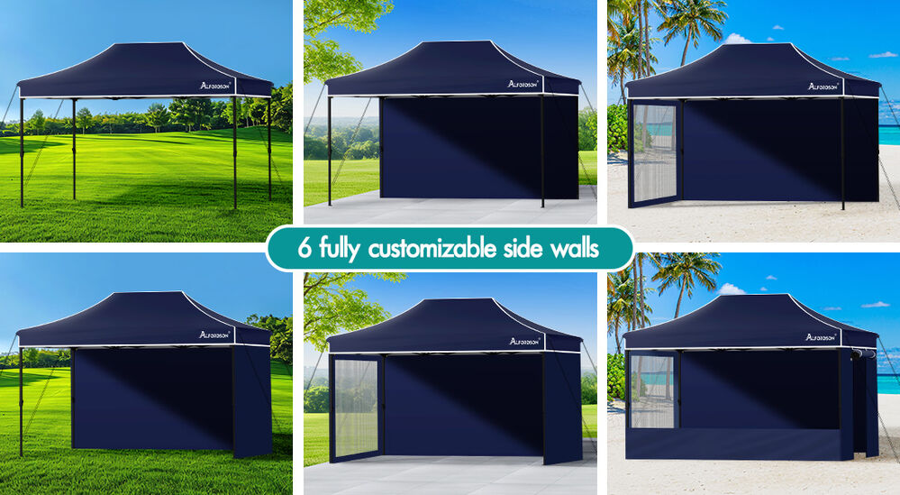 ALFORDSON Gazebo 4.5x3m Pop Up Marquee 600D Oxford Folding Camping Tent Navy