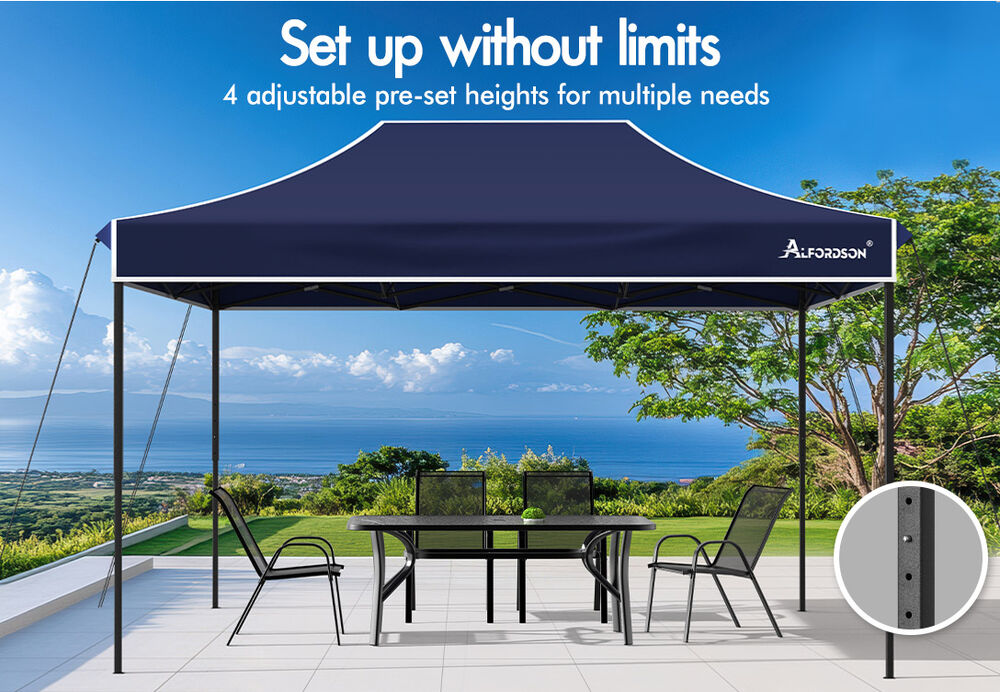 ALFORDSON Gazebo 4.5x3m Pop Up Marquee 600D Oxford Folding Camping Tent Navy