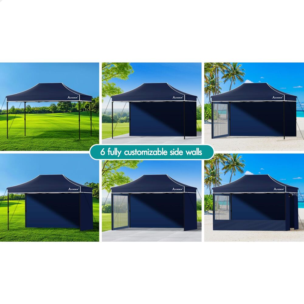 ALFORDSON Gazebo 3x4.5 Pop Up Marquee Navy