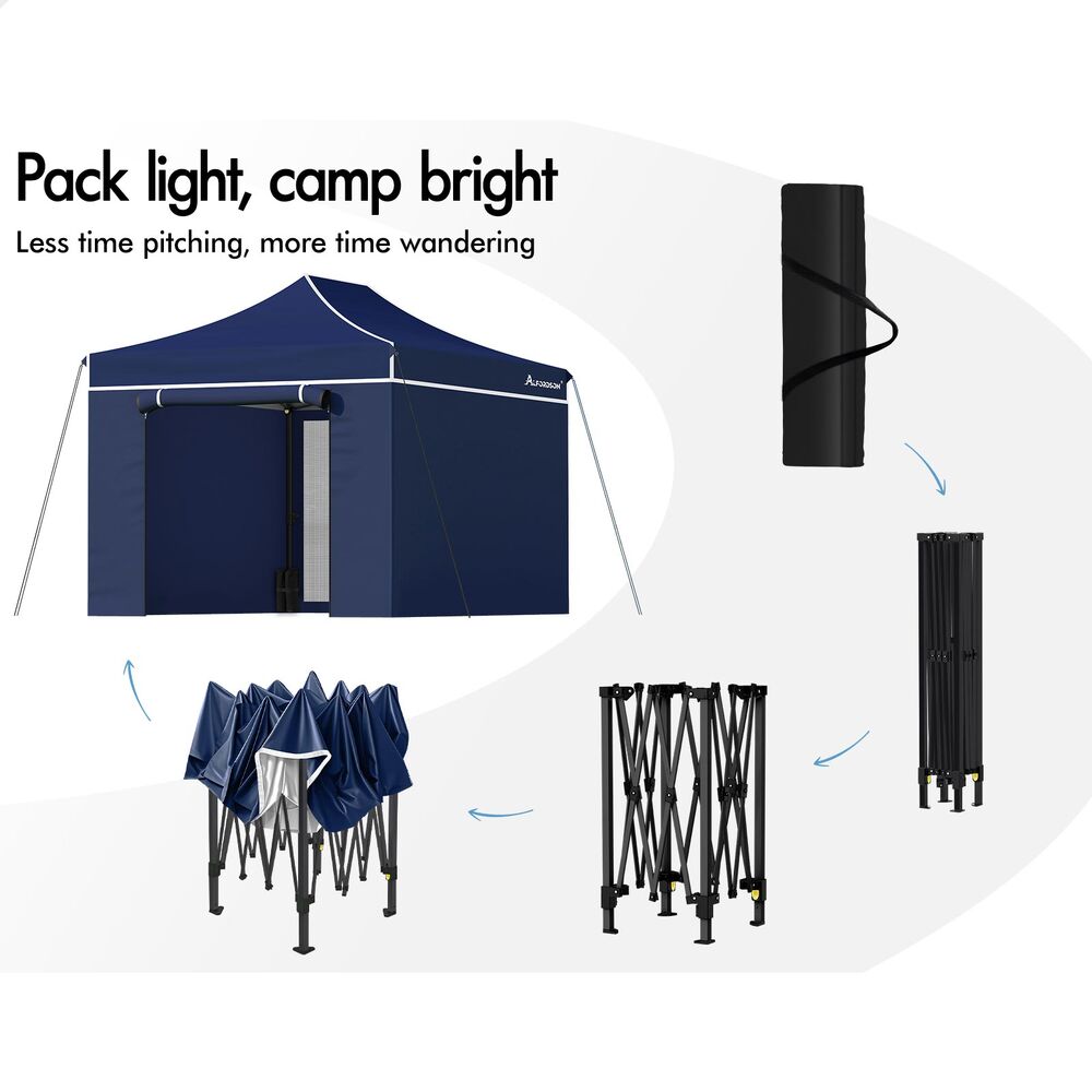 ALFORDSON Gazebo 3x4.5 Pop Up Marquee Navy