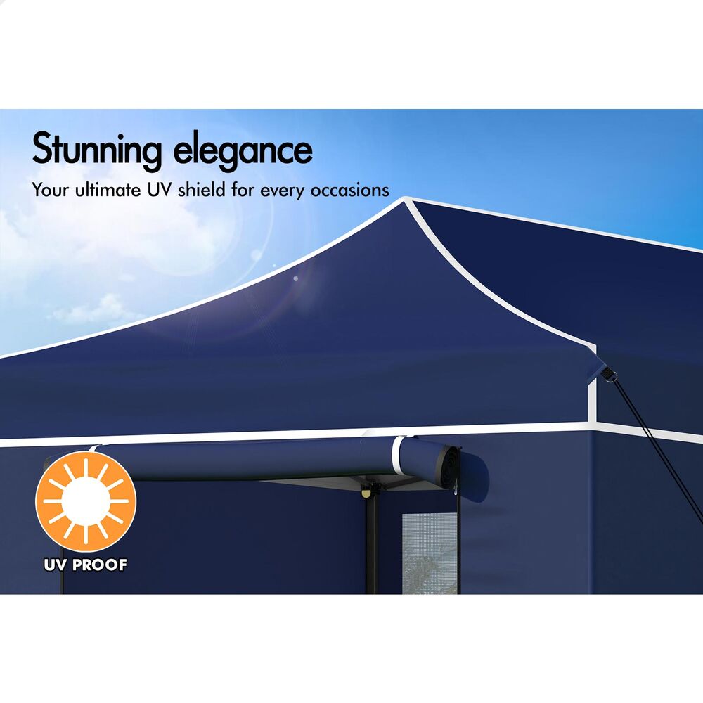 ALFORDSON Gazebo 3x4.5 Pop Up Marquee Navy