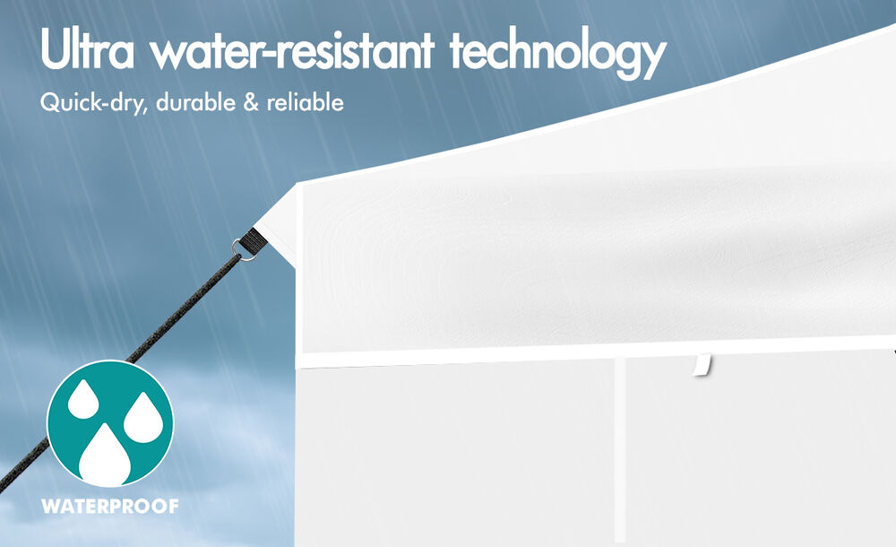 ALFORDSON Gazebo 4.5x3m Pop Up Marquee 600D Oxford Folding Camping Tent White