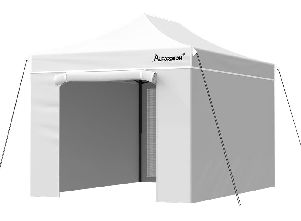 ALFORDSON Gazebo 4.5x3m Pop Up Marquee 600D Oxford Folding Camping Tent White