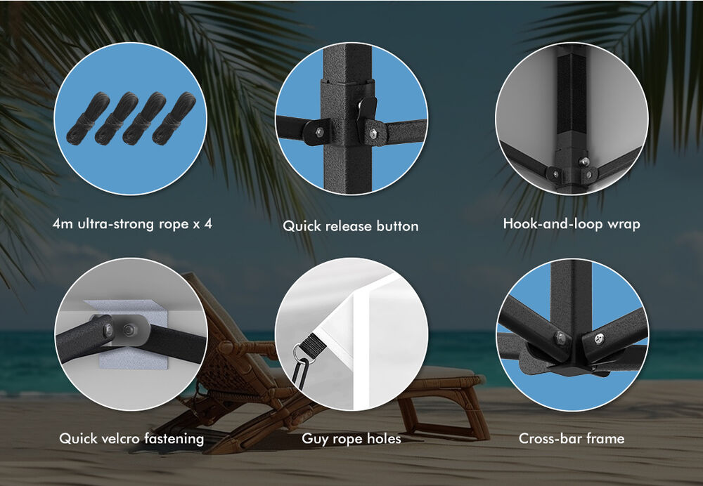 ALFORDSON Gazebo 4.5x3m Pop Up Marquee 600D Oxford Folding Camping Tent White