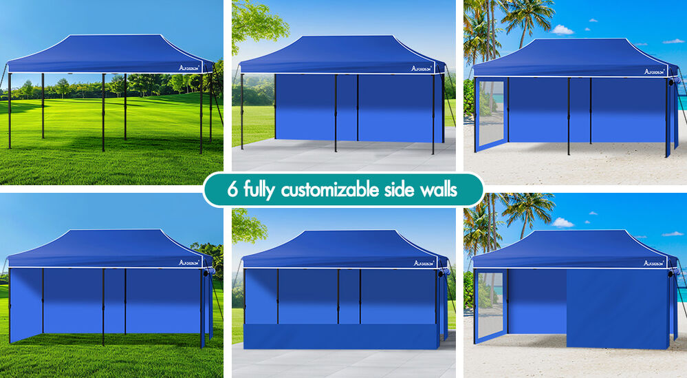 ALFORDSON Gazebo 3x6m Pop Up Marquee Camping Folding Tent 600D Oxford Blue