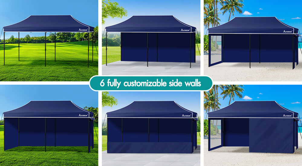 ALFORDSON Gazebo 6x3m Pop Up Marquee 600D Oxford Folding Camping Tent Navy