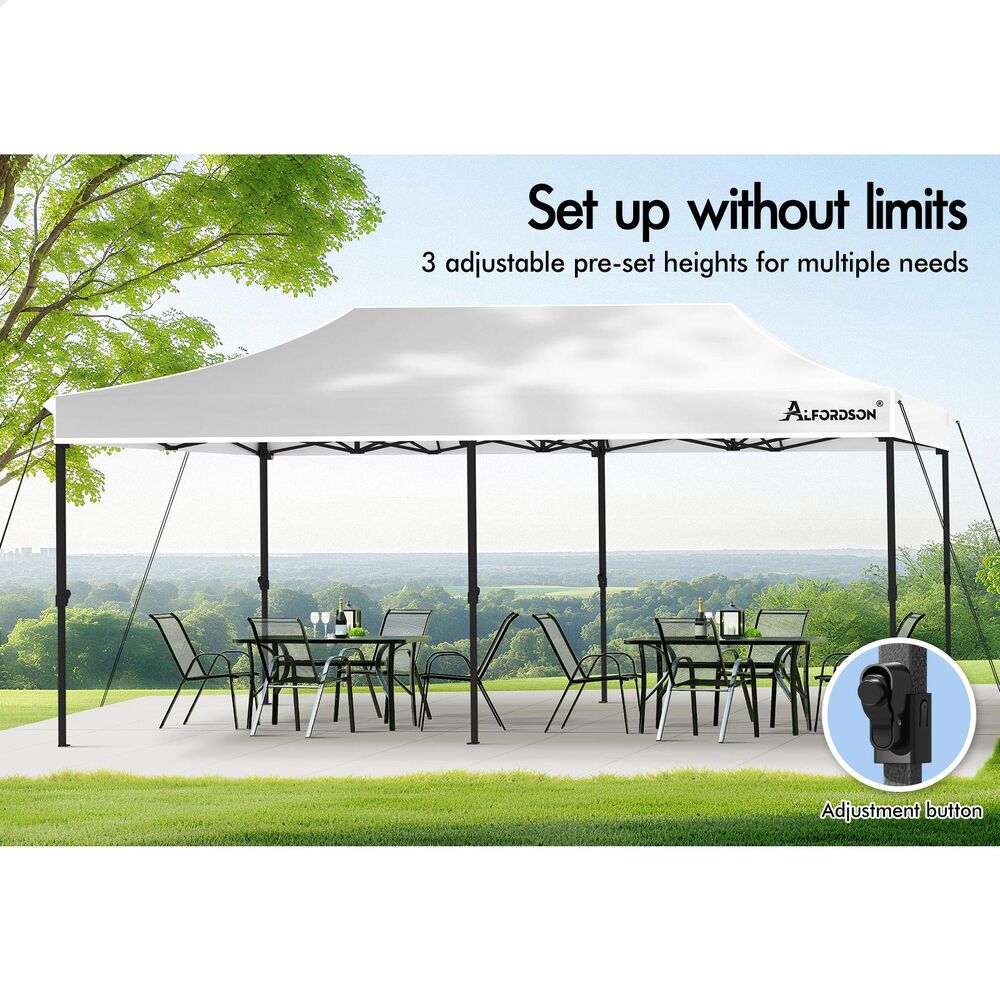ALFORDSON Gazebo 3x6 Pop Up Marquee White